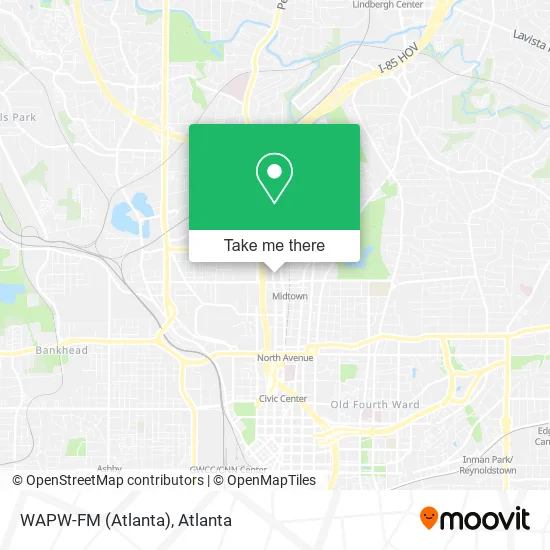 WAPW-FM (Atlanta) map