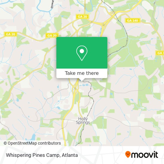 Mapa de Whispering Pines Camp