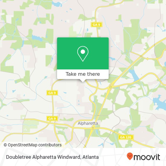 Mapa de Doubletree Alpharetta Windward