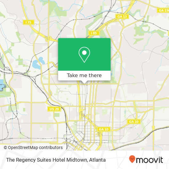 The Regency Suites Hotel Midtown map