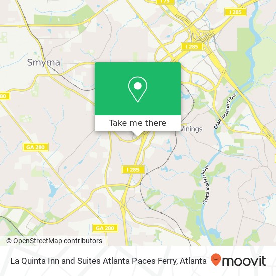 La Quinta Inn and Suites Atlanta Paces Ferry map