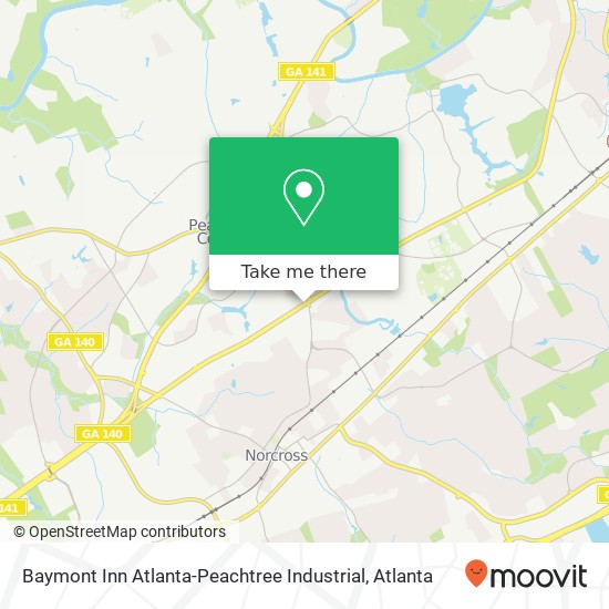Baymont Inn Atlanta-Peachtree Industrial map