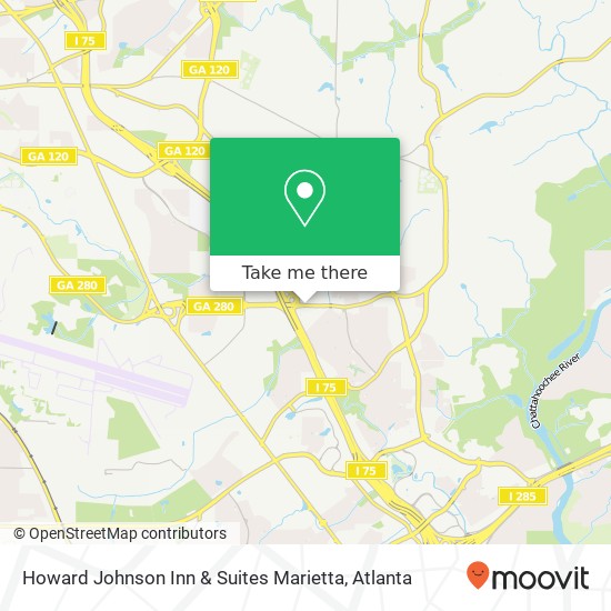 Mapa de Howard Johnson Inn & Suites Marietta