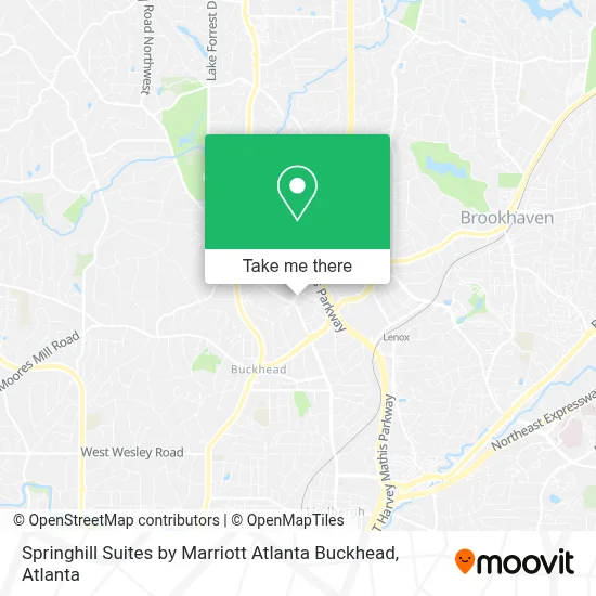 Springhill Suites by Marriott Atlanta Buckhead map