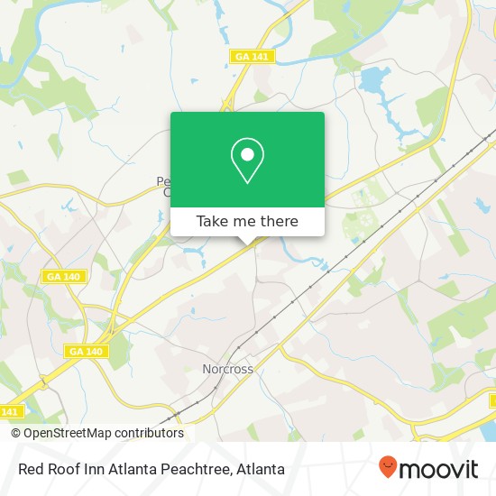 Red Roof Inn Atlanta Peachtree map