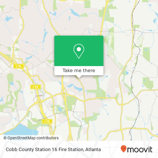 Cobb County Station 16 Fire Station map