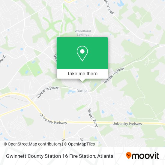 Gwinnett County Station 16 Fire Station map