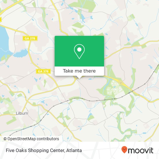 Mapa de Five Oaks Shopping Center