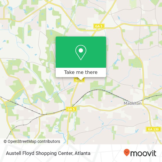 Mapa de Austell Floyd Shopping Center