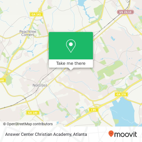 Answer Center Christian Academy map