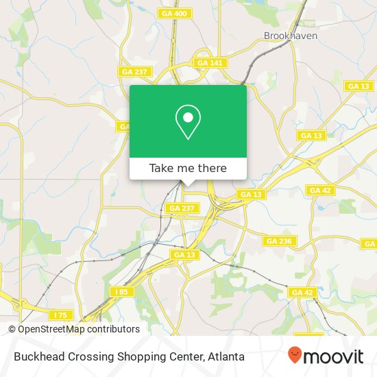 Mapa de Buckhead Crossing Shopping Center