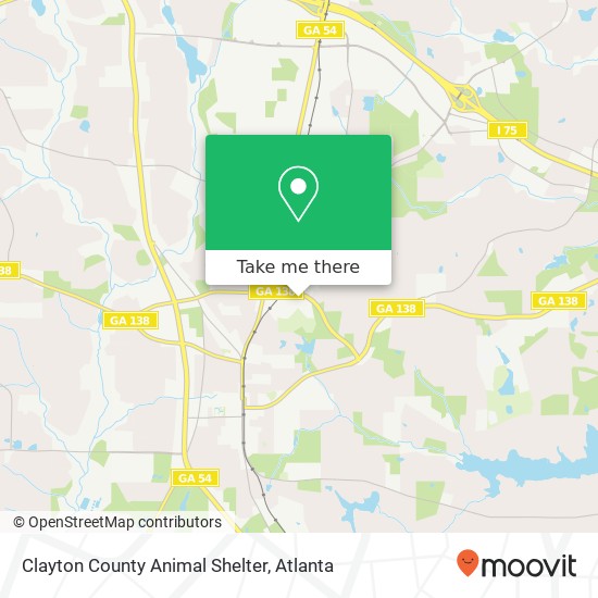 Mapa de Clayton County Animal Shelter