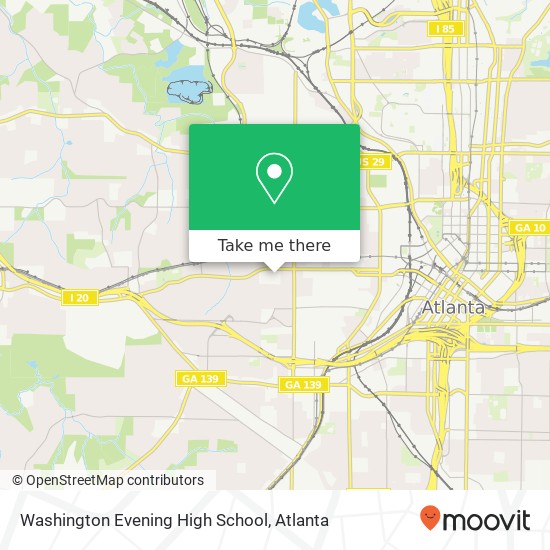 Washington Evening High School map