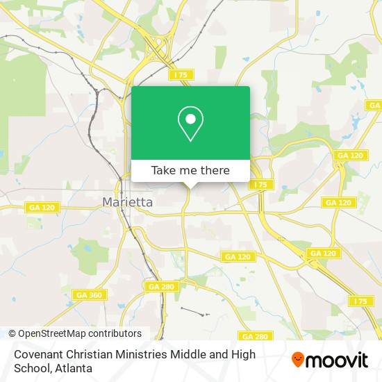 Mapa de Covenant Christian Ministries Middle and High School