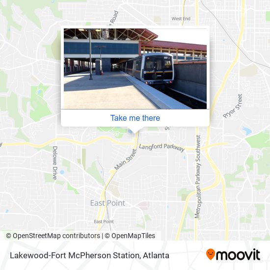 Lakewood-Fort McPherson Station map
