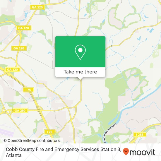 Cobb County Fire and Emergency Services Station 3 map