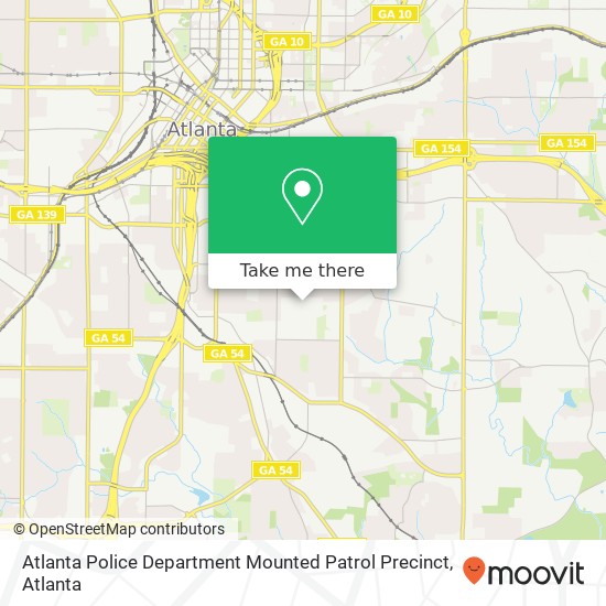 Atlanta Police Department Mounted Patrol Precinct map