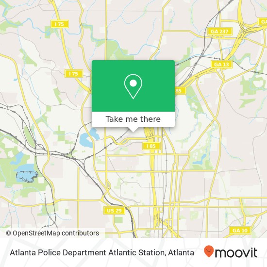 Mapa de Atlanta Police Department Atlantic Station