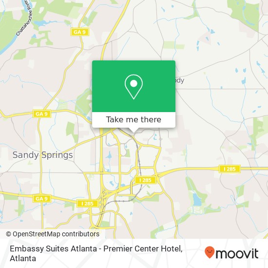 Mapa de Embassy Suites Atlanta - Premier Center Hotel