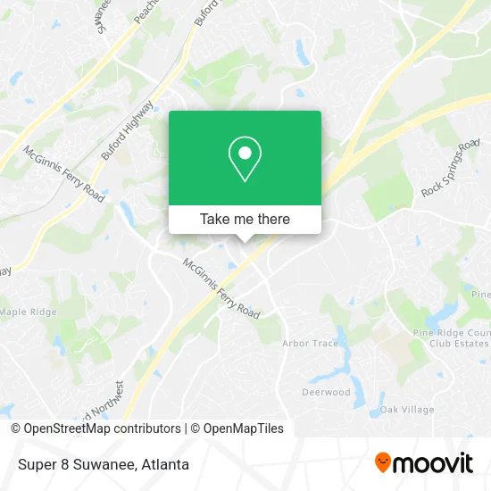 Super 8 Suwanee map