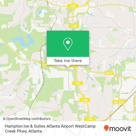 Hampton Inn & Suites Atlanta Airport WestCamp Creek Pkwy map