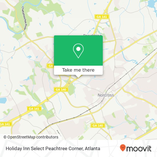 Holiday Inn Select Peachtree Corner map