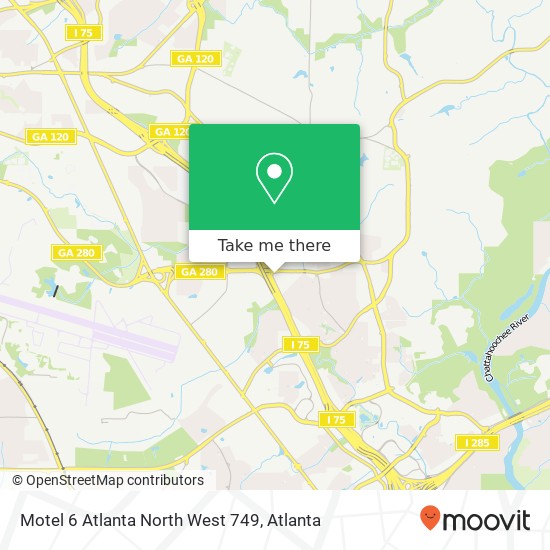 Motel 6 Atlanta North West 749 map