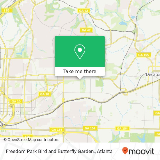 Mapa de Freedom Park Bird and Butterfly Garden.