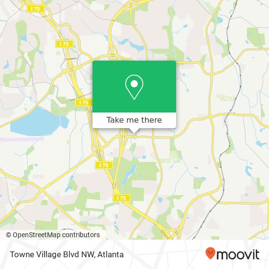 Mapa de Towne Village Blvd NW