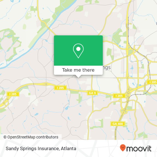 Sandy Springs Insurance map