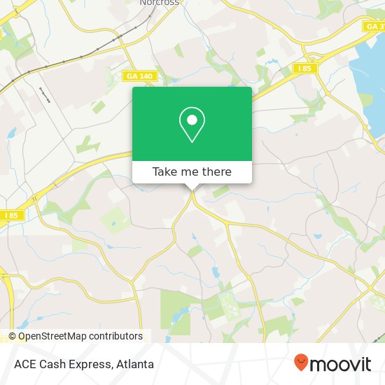 Mapa de ACE Cash Express