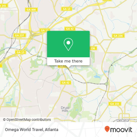 Mapa de Omega World Travel