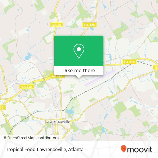 Mapa de Tropical Food Lawrenceville