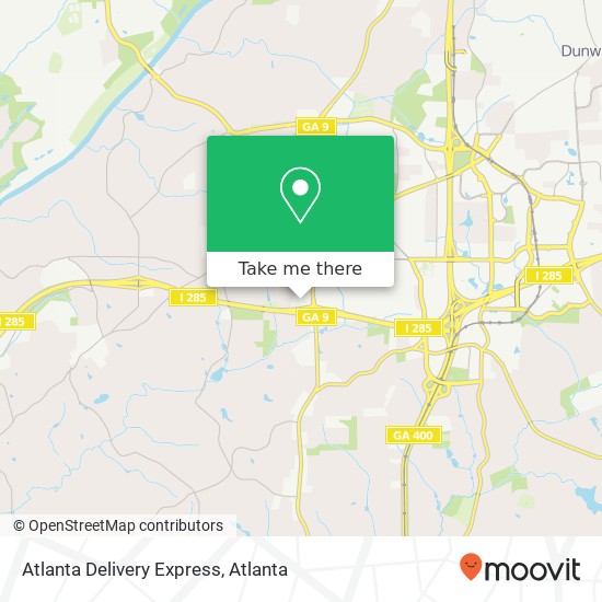 Mapa de Atlanta Delivery Express