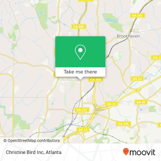 Mapa de Christine Bird Inc