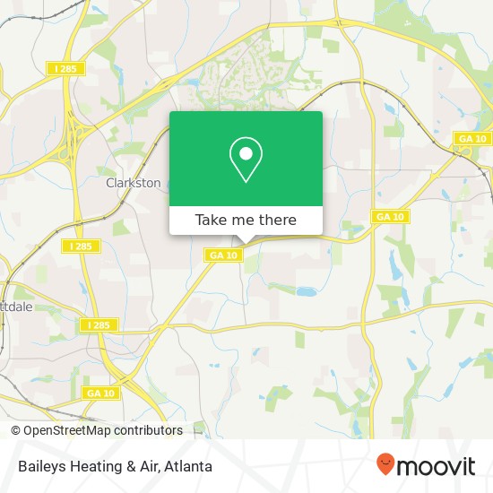 Baileys Heating & Air map