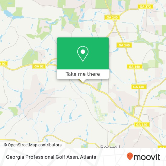 Georgia Professional Golf Assn map