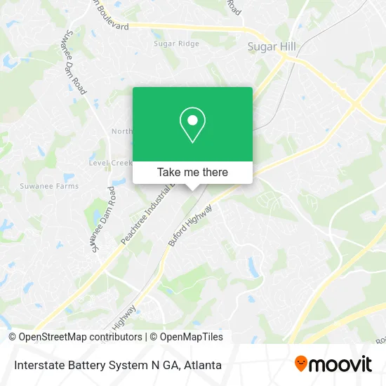 Mapa de Interstate Battery System N GA