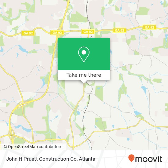 Mapa de John H Pruett Construction Co