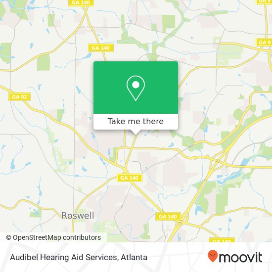 Mapa de Audibel Hearing Aid Services