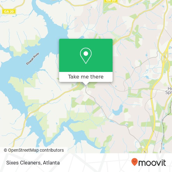 Sixes Cleaners map