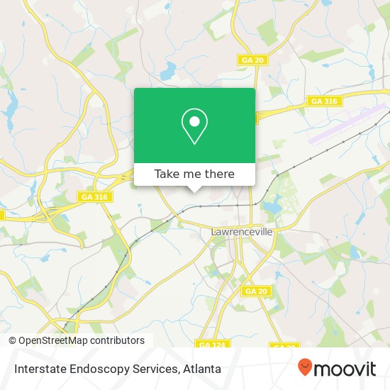 Interstate Endoscopy Services map