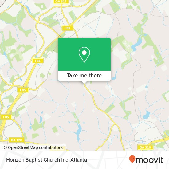 Mapa de Horizon Baptist Church Inc