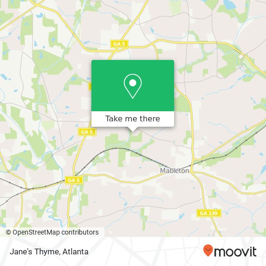 Jane's Thyme map