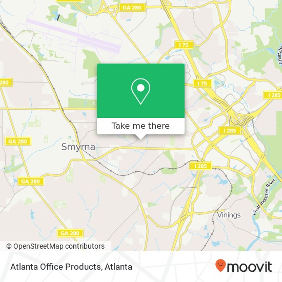 Atlanta Office Products map