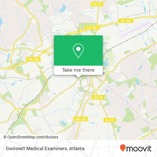 Gwinnett Medical Examiners map