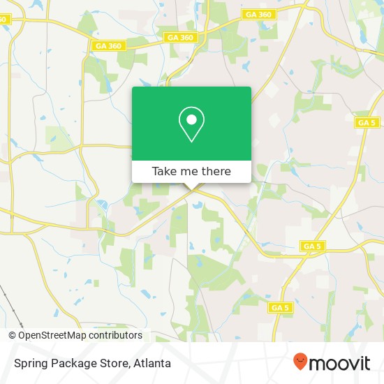 Mapa de Spring Package Store