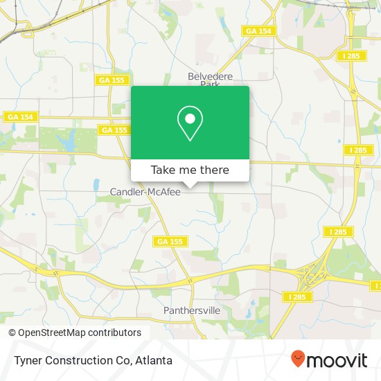 Tyner Construction Co map