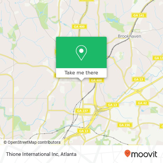 Mapa de Thione International Inc