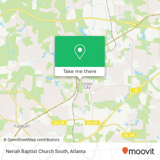 Neriah Baptist Church South map